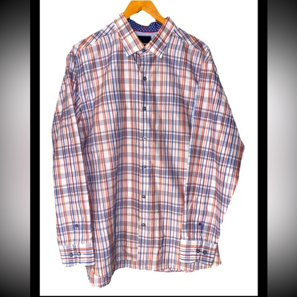 Tommy Bahama Button Up Shirt Men’s Size XL Casual Relax Striped Blue White